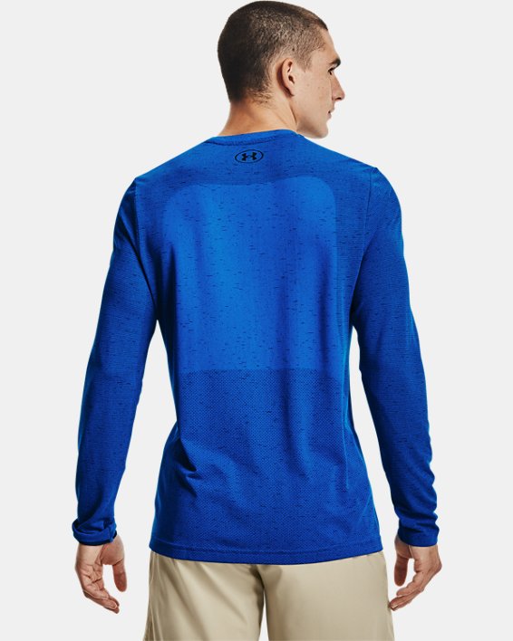 Men's UA Seamless Long Sleeve, Blue, pdpMainDesktop image number 1